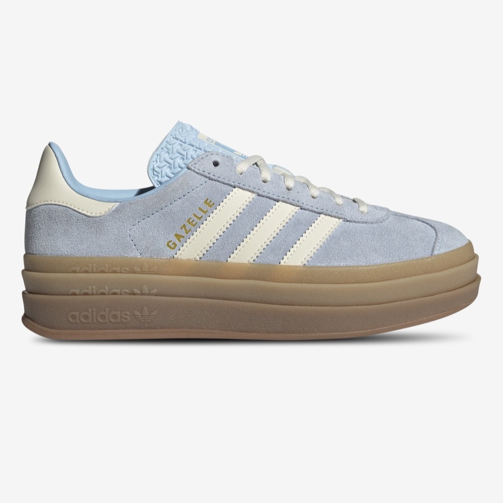 Adidas Gazelle Bold Women's Light Blue and Cream Sneakers